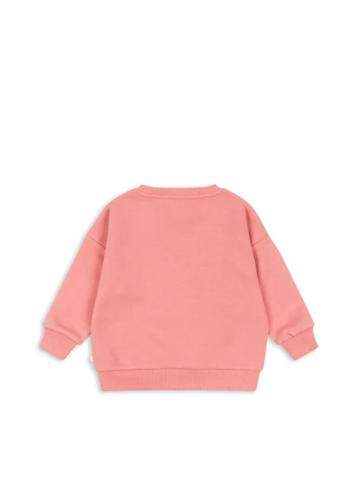Konges Sløjd Lou Peach Blossom różowa bluza bez kaptura widok z tyłu