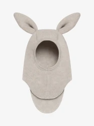 Balaclava Ears Wool Fleece Camel Melange – kominiarka z wełny merino