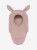 HUTTEliHUT Balaclava Ears Wool Fleece Mahogany Rose – kominiarka z wełny merino z króliczymi uszami