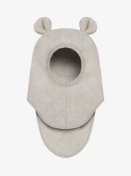 Balaclava Ears Wool Fleece Camel Melange – kominiarka z wełny merino z uszkami