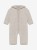 HUTTEliHUT Pram Suit Ears Wool Fleece Camel Melange – kombinezon z wełny merino, widok z przodu