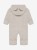 HUTTEliHUT Pram Suit Ears Wool Fleece Camel Melange – kombinezon z kapturem i uszkami, widok z tyłu
