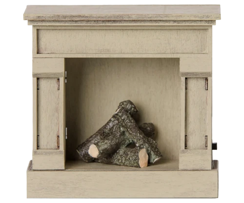 Maileg Fireplace Mouse Off White – kominek dla myszek z wyłączonym światłem