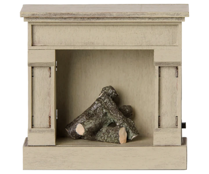 Maileg Fireplace Mouse Off White – kominek dla myszek z wyłączonym światłem