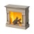 Maileg Fireplace Mouse Off White – podświetlany kominek pokazany pod kątem