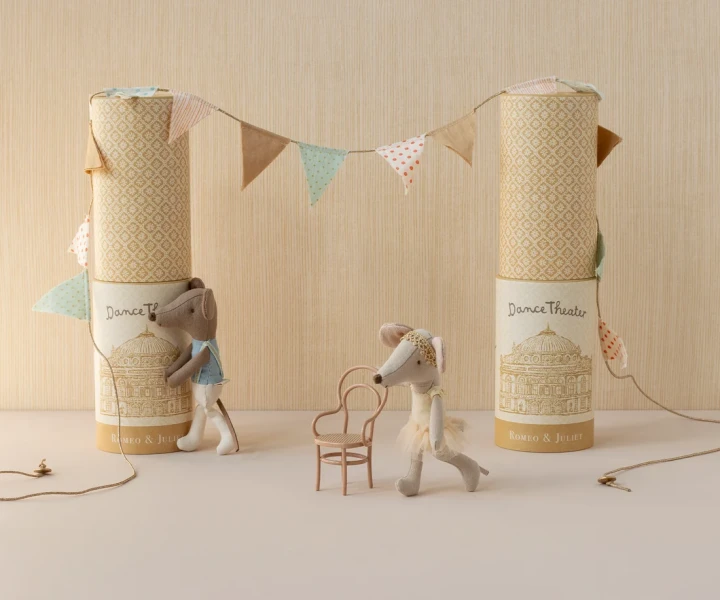 Maileg Ballet Dancer Mouse Big Sister scena baletowa z myszkami