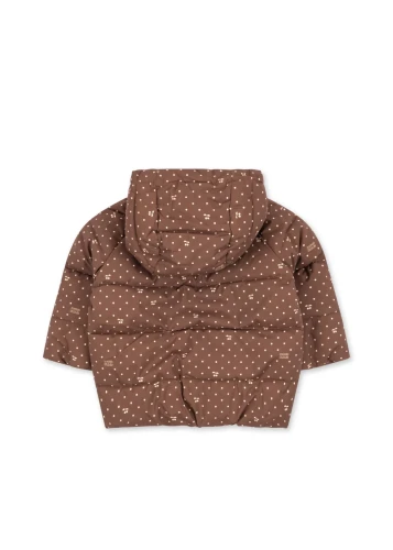 Konges Sløjd Nuka Jacket Cherry Dot Marrone brązowa kurtka zimowa widok z tyłu