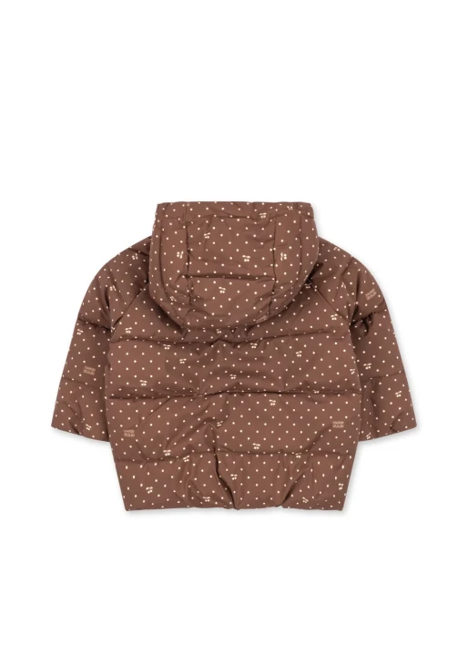 Konges Sløjd Nuka Jacket Cherry Dot Marrone brązowa kurtka zimowa widok z tyłu