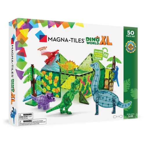 MAGNA-TILES Dino World XL 50 el. – zestaw klocków magnetycznych