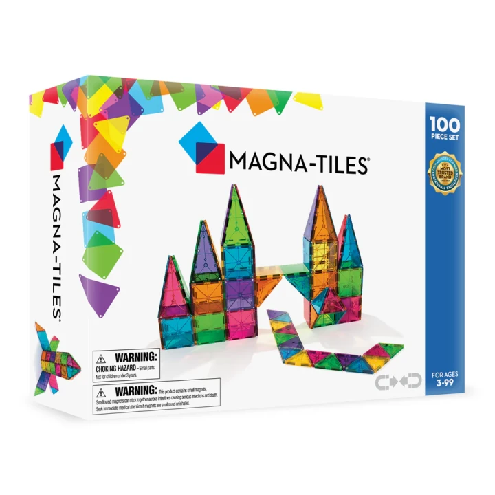 MAGNA-TILES Classic 100 – zestaw klocków magnetycznych w opakowaniu