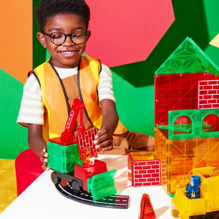 MAGNA-TILES Builder XL – zabawa pojazdami budowlanymi