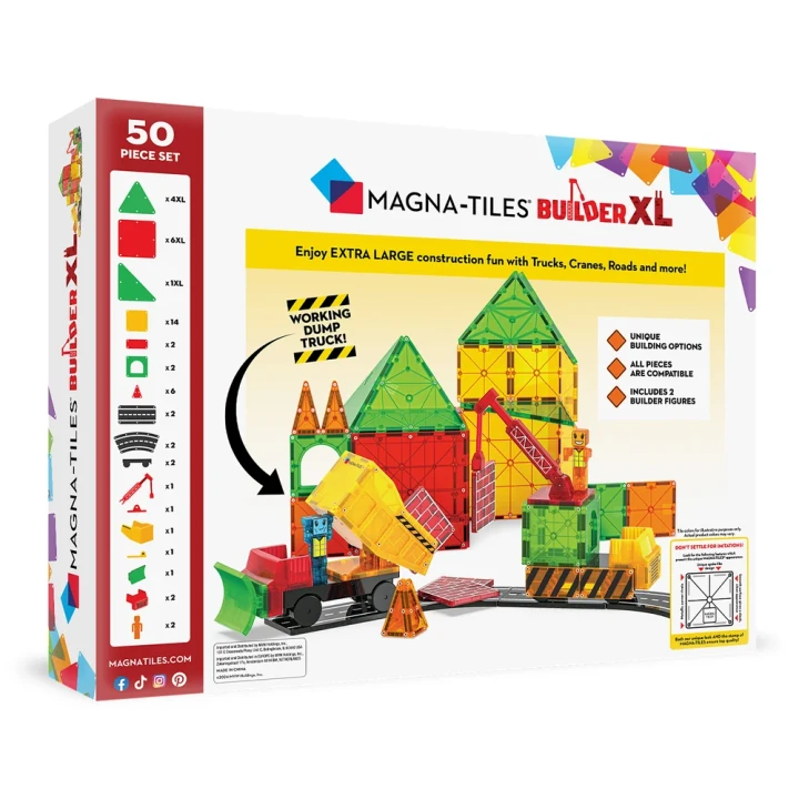 MAGNA-TILES Builder XL – opakowanie zestawu 50 elementów