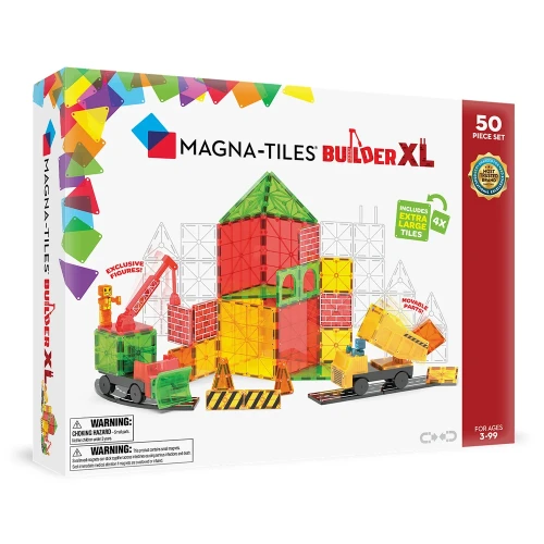 MAGNA-TILES Builder XL – zestaw klocków magnetycznych 50 elementów