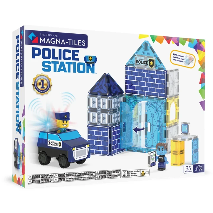 MAGNA-TILES Police Station 35 el. – klocki magnetyczne posterunek policji