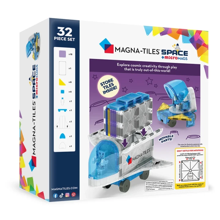 MAGNA-TILES Space 32 el. – komplet zestawu kosmicznego