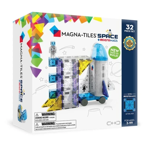 MAGNA-TILES Space 32 el. – klocki magnetyczne kosmos z promem i astronautą