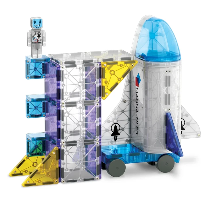 MAGNA-TILES Space 32 el. – prom kosmiczny, astronauta i klocki magnetyczne