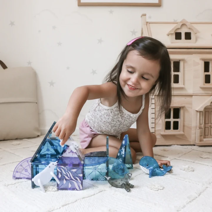 MAGNA-TILES Arctic Animals 25 – budowanie lodowca i arktycznego siedliska