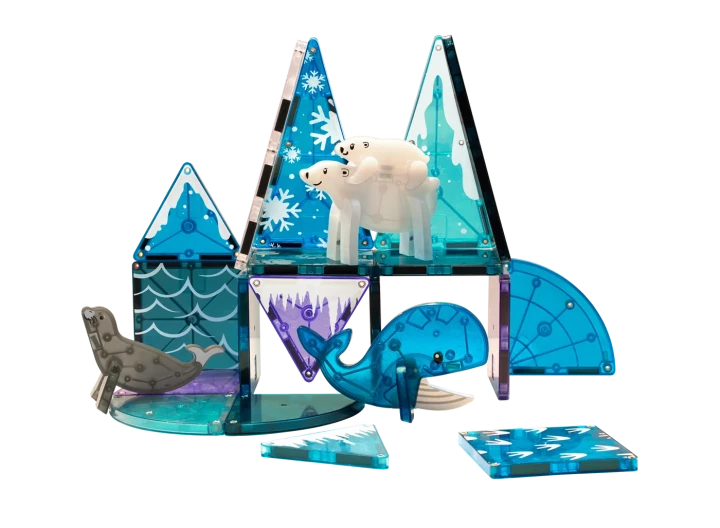 MAGNA-TILES Arctic Animals 25 – lodowiec ze zwierzętami Arktyki
