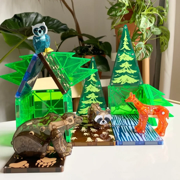 MAGNA-TILES Forest Animals – sowa w magnetycznej leśnej konstrukcji