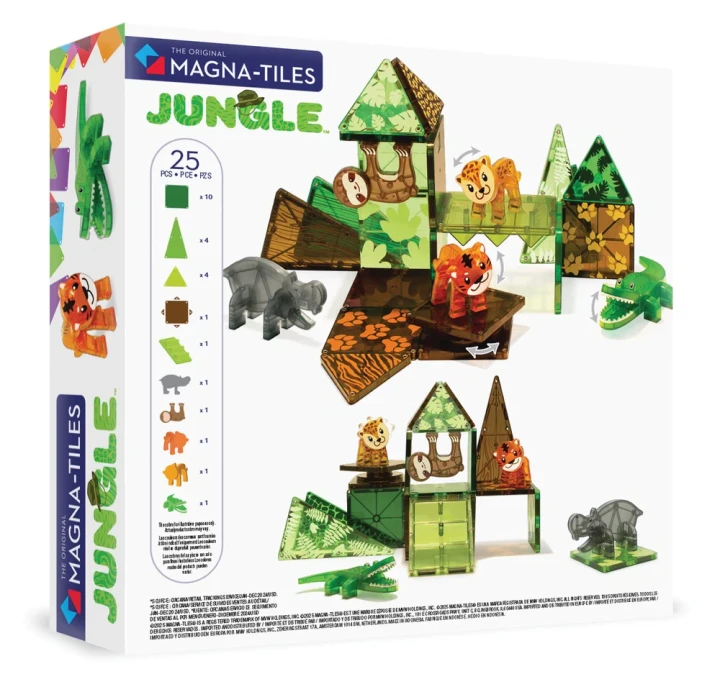 MAGNA-TILES Jungle Animals 25 el. – pełny zestaw tropikalny