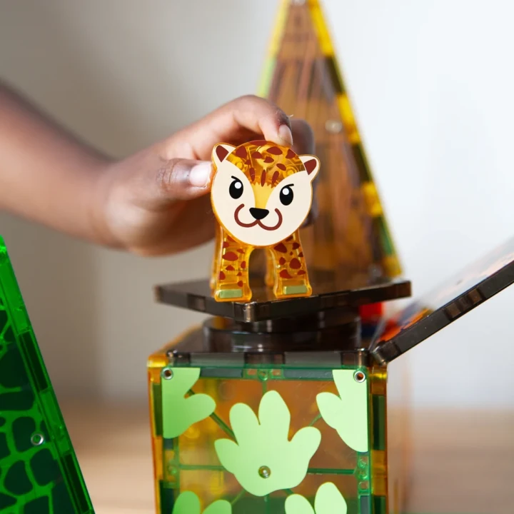 MAGNA-TILES Jungle Animals – lampart na ruchomym elemencie Spinner