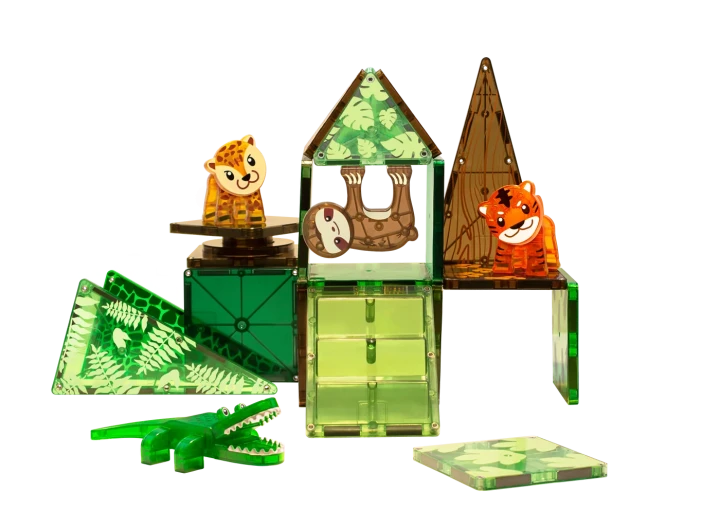 MAGNA-TILES Jungle Animals 25 el. – magnetyczne zwierzęta dżungli