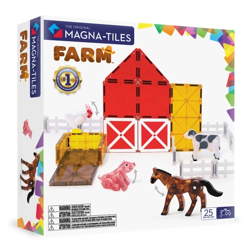 MAGNA-TILES Farm Animals 25 el. – klocki magnetyczne ze zwierzętami z farmy