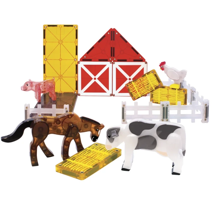 MAGNA-TILES Farm Animals – koń przy stodole i zagrodzie
