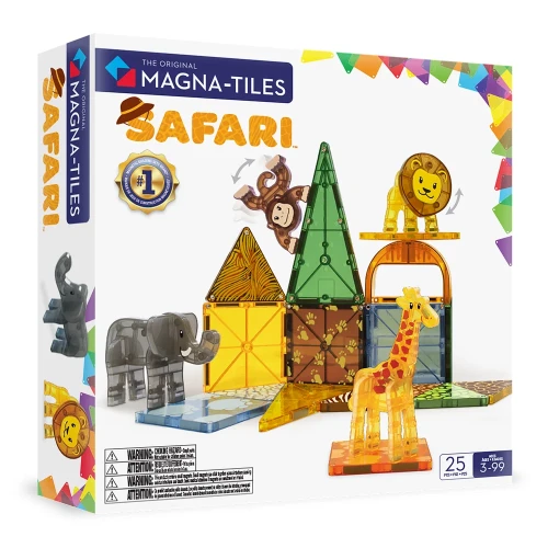 MAGNA-TILES Safari Animals 25 el. – klocki magnetyczne ze zwierzętami safari