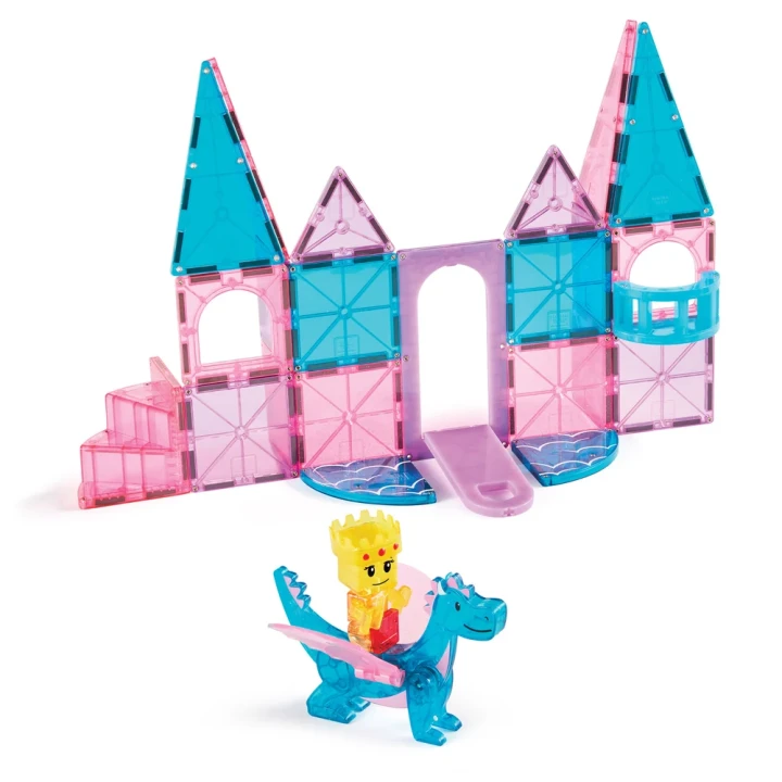 MAGNA-TILES Castle – zamek ze spiralnymi schodami i balkonem