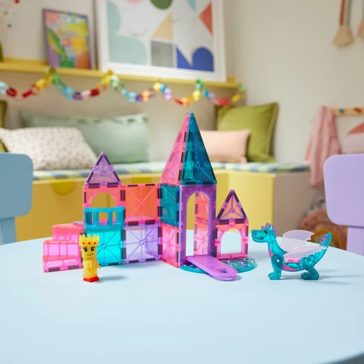 MAGNA-TILES Castle – kolorowy zamek z mostem zwodzonym
