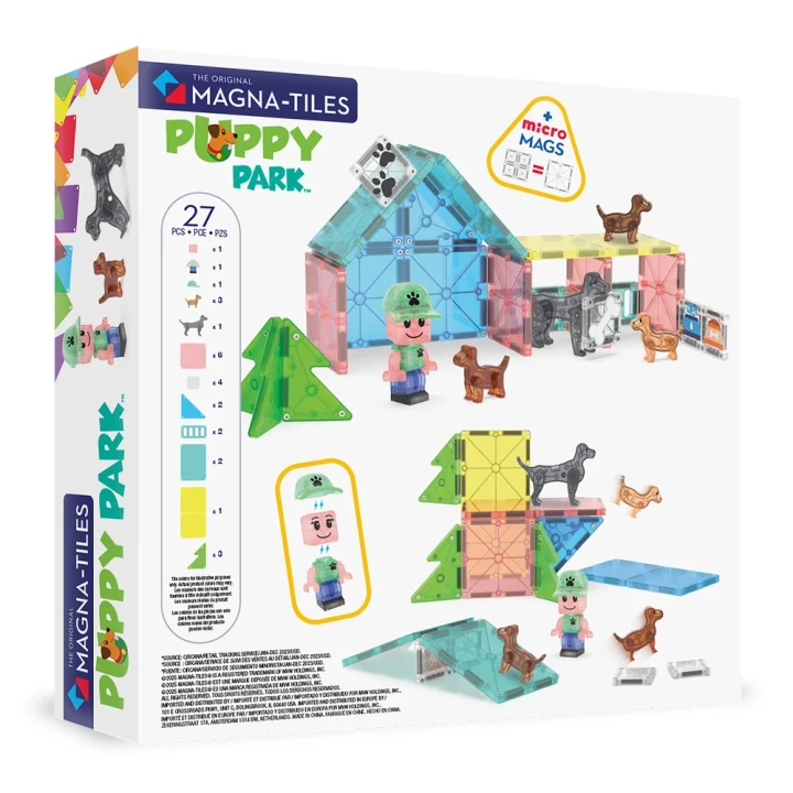 MAGNA-TILES Puppy Park 27 el. – pełny zestaw z pieskami