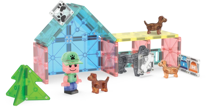 MAGNA-TILES Puppy Park – wybieg i konstrukcja dla piesków