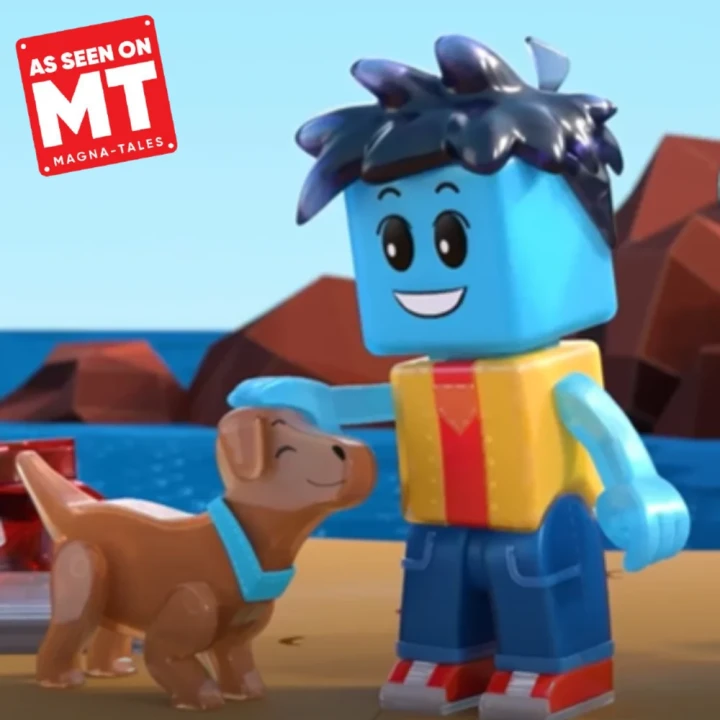 MAGNA-TILES Puppy Park – opiekun i pieski w magnetycznym parku