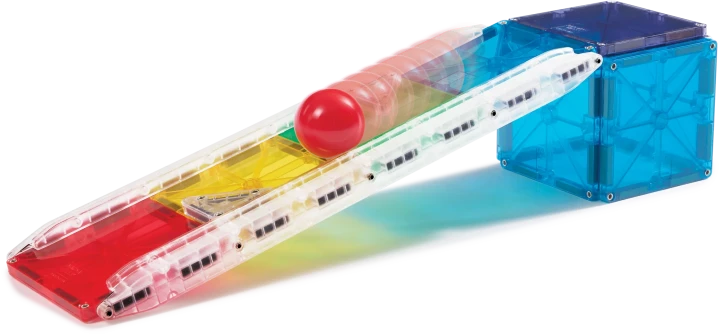 MAGNA-TILES Rail Racers – zjazd dla kulki z magnetycznych elementów