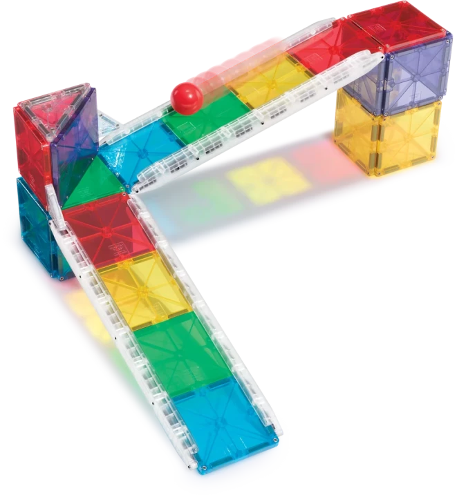MAGNA-TILES Rail Racers 33 – pionowy tor z przezroczystymi szynami