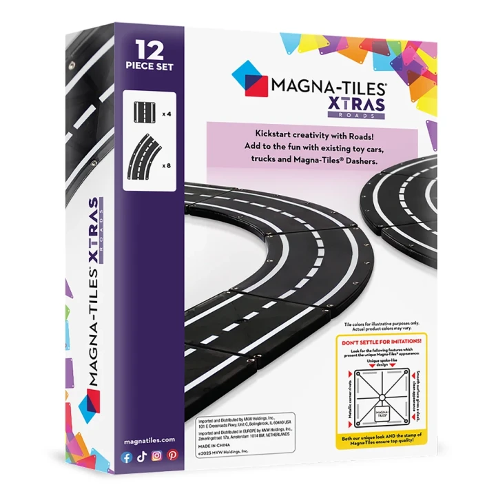 MAGNA-TILES XTRAS Roads 12 el. – zestaw magnetycznych ulic