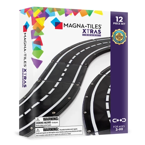 MAGNA-TILES XTRAS Roads 12 el. – magnetyczna droga i zakręty
