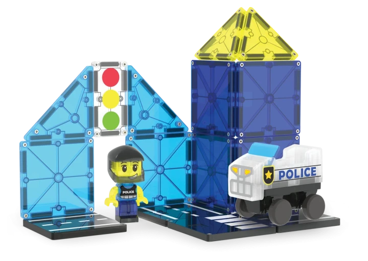 MAGNA-TILES Police Patrol – budowanie policyjnego miasta z radiowozem