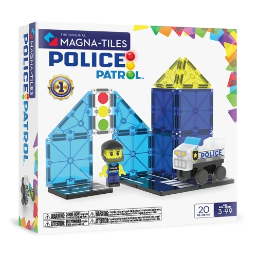 MAGNA-TILES Police Patrol 20 el. – klocki magnetyczne z radiowozem