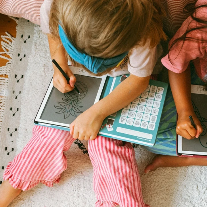 KIDYDRAW MINI My Little Market – nauka rysowania z szablonem ananasa