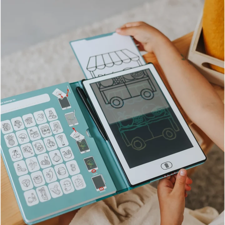 KIDYDRAW MINI My Little Market – odrysowywanie straganu na tablecie LCD