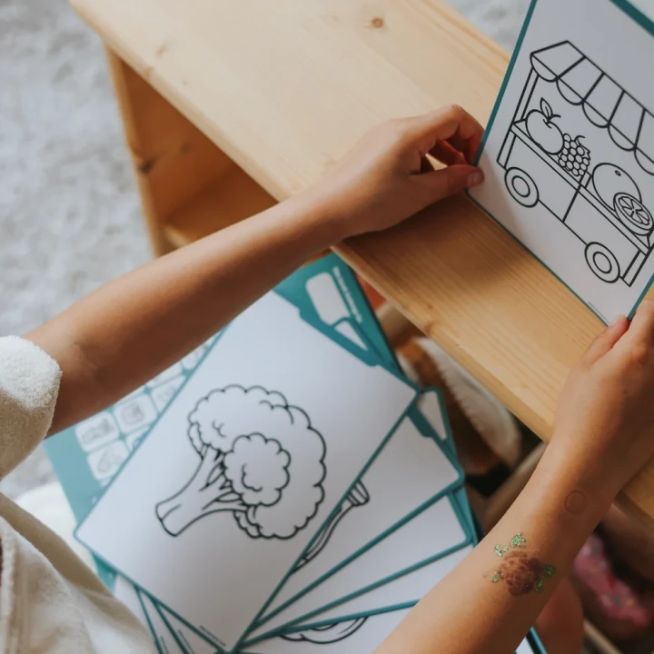 KIDYDRAW MINI My Little Market – karty z ilustracjami do nauki rysowania