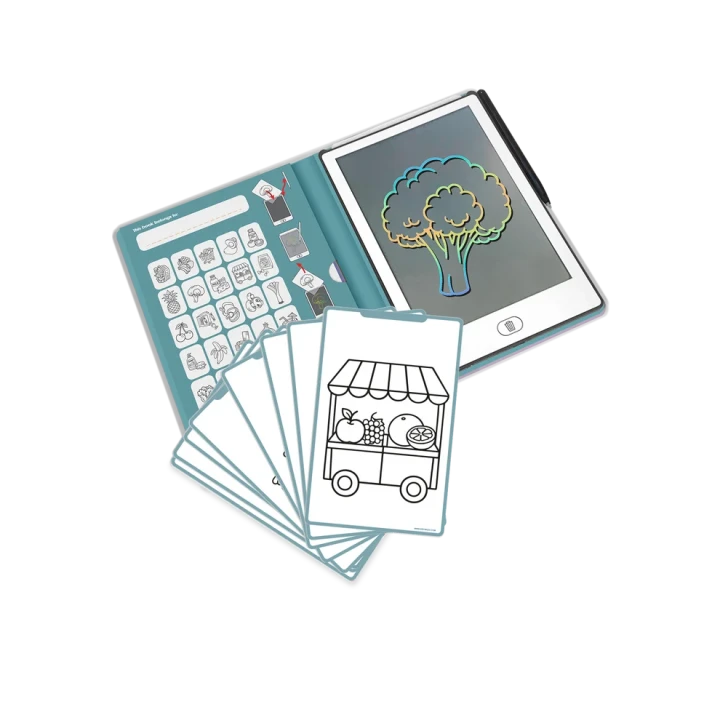 KIDYDRAW MINI My Little Market – tablet LCD, rysik i karty do odrysowania