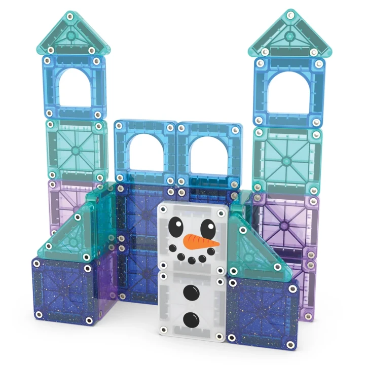 MAGNA-TILES microMAGS Winter Wonder – brokatowe klocki i bałwanek