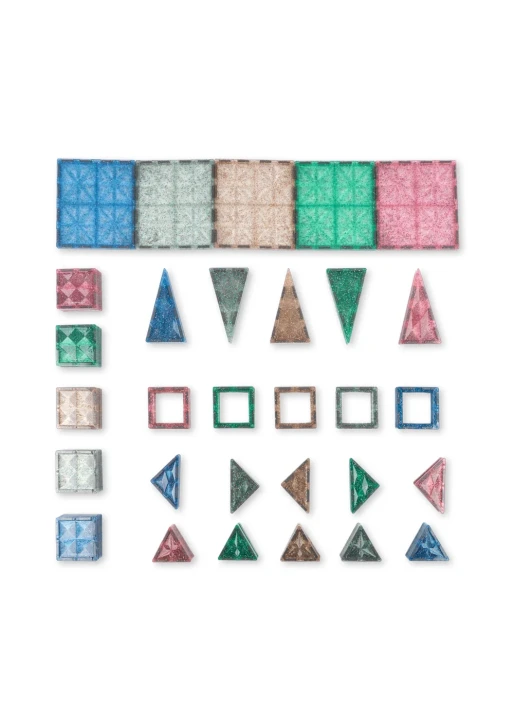 Konges Sløjd Piece by Piece Magnetic Build Glitter – elementy zestawu 100 części