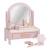 Little Dutch Essentials Pink drewniana toaletka z obrotowym lustrem, szufladką i akcesoriami