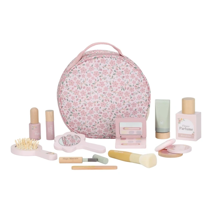Little Dutch Beauty Case Essentials kosmetyczka z drewnianymi akcesoriami