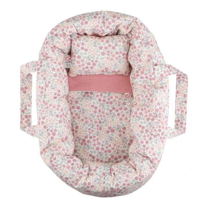 Little Dutch Doll’s Carrycot Pink nosidło z uchwytami i pościelą